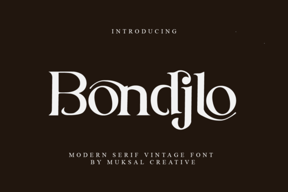 Bondjlo: The Elegant Serif Font for Professional Branding