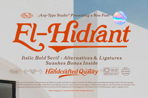 El-Hidrant: The Vintage Serif Font for Authentic Branding