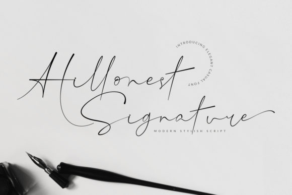 Hillonest Signature: A Luxury Handwritten Typeface for Editorial Design